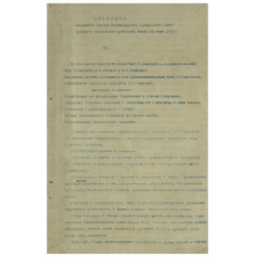 Протокол заседания Владимирского губернского центрального управления архивного фонда
от 31 июля 1919 г.
Ф.Р-1108. Оп.1 Д.9 Л.1.